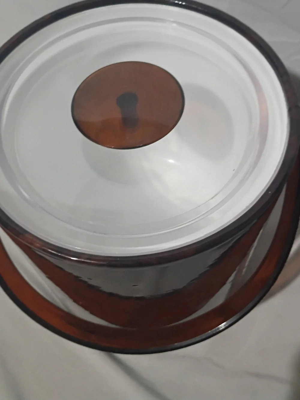 Ice Bucket with Tortoiseshell Finish - Brown MCM